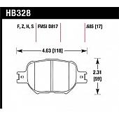 Hawk Performance Brake Pad - HB328S.685
