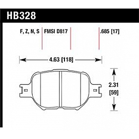 Hawk Performance Brake Pad - HB328S.685