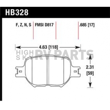 Hawk Performance Brake Pad - HB328S.685