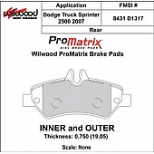 Wilwood Brakes Brake Pad - 150-D1317K