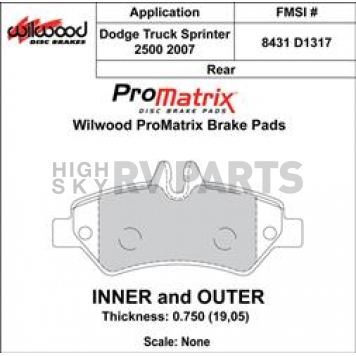 Wilwood Brakes Brake Pad - 150-D1317K