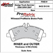 Wilwood Brakes Brake Pad - 150-D1318K
