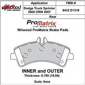 Wilwood Brakes Brake Pad - 150-D1318K