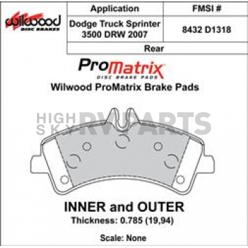 Wilwood Brakes Brake Pad - 150-D1318K