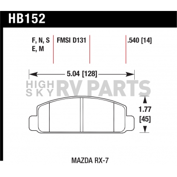 Hawk Performance Brake Pad - HB152M.540-1