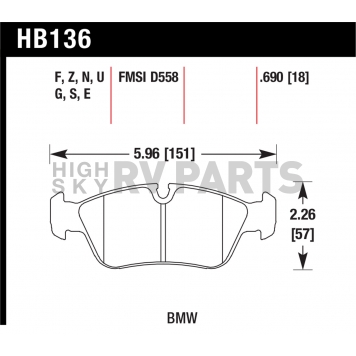 Hawk Performance Brake Pad - HB136N.690-1