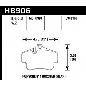 Hawk Performance Brake Pad - HB906G.634