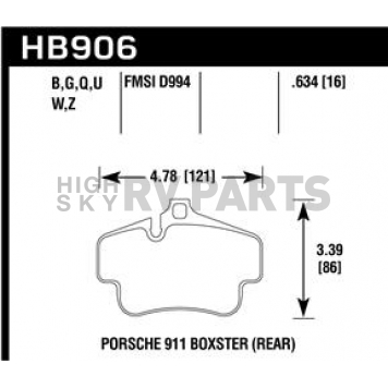 Hawk Performance Brake Pad - HB906G.634