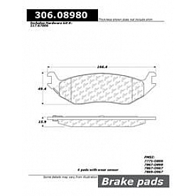 Stop Tech/ Power Slot Brake Pad - 306.08980