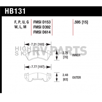 Hawk Performance Brake Pad - HB131U.595-1