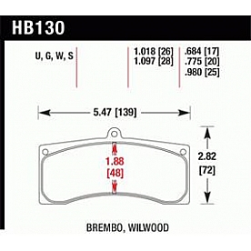 Hawk Performance Brake Pad - HB130G.775