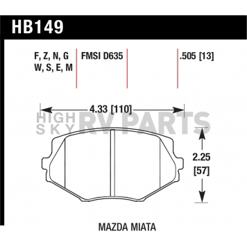 Hawk Performance Brake Pad - HB149N.505-1