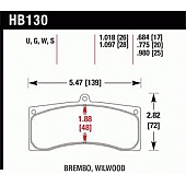 Hawk Performance Brake Pad - HB130U.775
