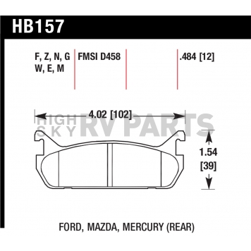 Hawk Performance Brake Pad - HB157F.484-1
