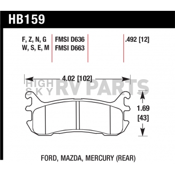 Hawk Performance Brake Pad - HB159N.492-1