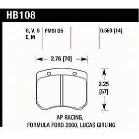 Hawk Performance Brake Pad - HB108E.560