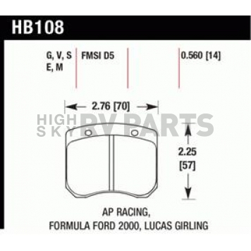Hawk Performance Brake Pad - HB108E.560