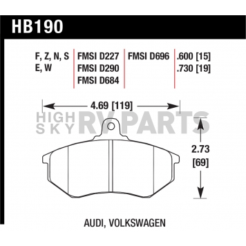 Hawk Performance Brake Pad - HB190E.600-1