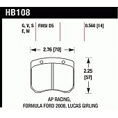 Hawk Performance Brake Pad - HB108V.560