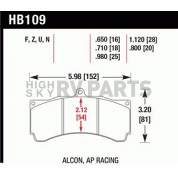 Hawk Performance Brake Pad - HB109Z.710