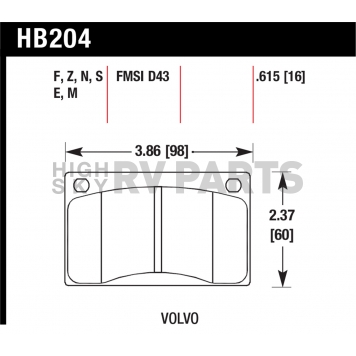 Hawk Performance Brake Pad - HB204E.615-1