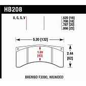 Hawk Performance Brake Pad - HB208G.708