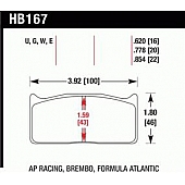 Hawk Performance Brake Pad - HB167G.620