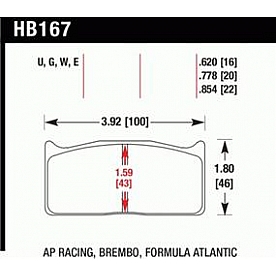 Hawk Performance Brake Pad - HB167G.620