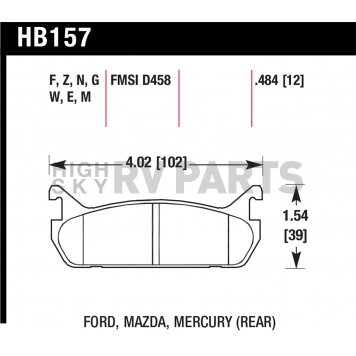 Hawk Performance Brake Pad - HB157G.484-1