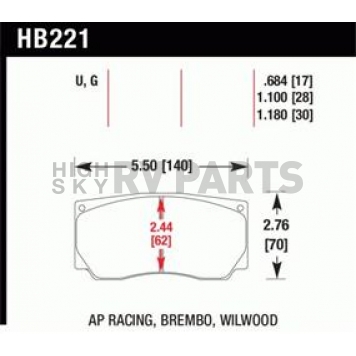 Hawk Performance Brake Pad - HB221U1.10