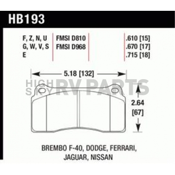 Hawk Performance Brake Pad - HB193U.610
