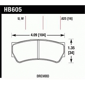 Hawk Performance Brake Pad - HB605U.625