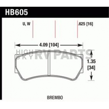 Hawk Performance Brake Pad - HB605U.625
