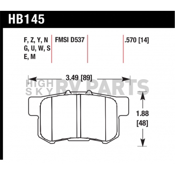 Hawk Performance Brake Pad - HB145W.570-1
