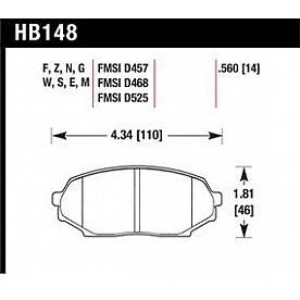 Hawk Performance Brake Pad - HB148S.560