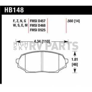 Hawk Performance Brake Pad - HB148S.560