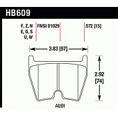 Hawk Performance Brake Pad - HB609E.572