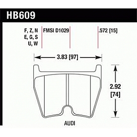 Hawk Performance Brake Pad - HB609E.572