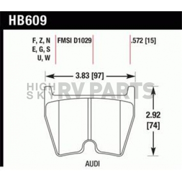 Hawk Performance Brake Pad - HB609E.572