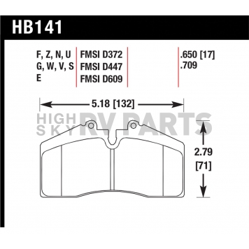 Hawk Performance Brake Pad - HB141U.650-1