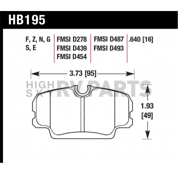 Hawk Performance Brake Pad - HB195G.640-1