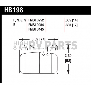 Hawk Performance Brake Pad - HB198G.685-1