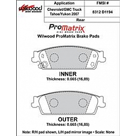 Wilwood Brakes Brake Pad - 150-D1194K