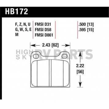 Hawk Performance Brake Pad - HB172M.595-1