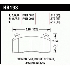 Hawk Performance Brake Pad - HB193U.715