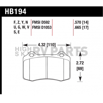 Hawk Performance Brake Pad - HB194E.570-1