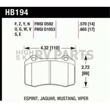 Hawk Performance Brake Pad - HB194G.665