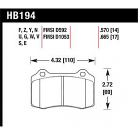 Hawk Performance Brake Pad - HB194S.665