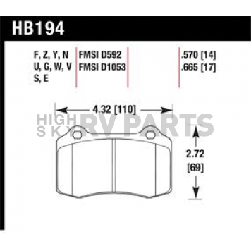 Hawk Performance Brake Pad - HB194S.665