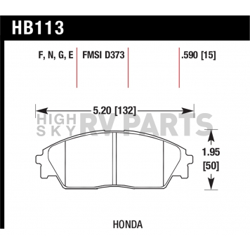 Hawk Performance Brake Pad - HB113N.590-1